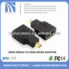 Convertidor de adaptador hdmi hdmi de oro a mirco